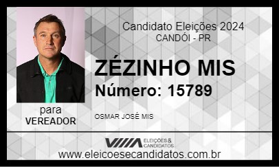 Candidato ZÉZINHO MIS 2024 - CANDÓI - Eleições