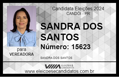 Candidato SANDRA DOS SANTOS 2024 - CANDÓI - Eleições