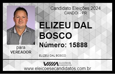 Candidato ELIZEU DAL BOSCO 2024 - CANDÓI - Eleições