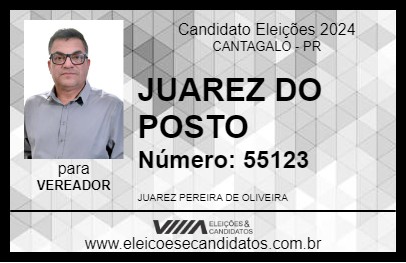 Candidato JUAREZ DO POSTO 2024 - CANTAGALO - Eleições