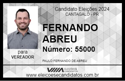 Candidato FERNANDO ABREU 2024 - CANTAGALO - Eleições