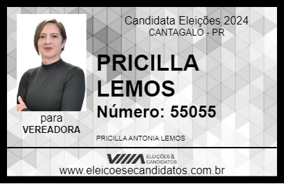 Candidato PRICILLA LEMOS 2024 - CANTAGALO - Eleições