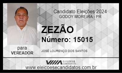 Candidato ZEZÃO 2024 - GODOY MOREIRA - Eleições