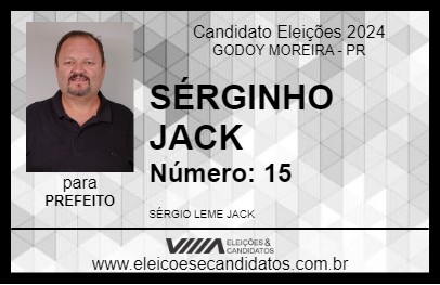 Candidato SÉRGINHO JACK 2024 - GODOY MOREIRA - Eleições