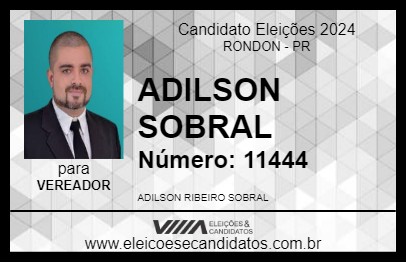 Candidato ADILSON SOBRAL 2024 - RONDON - Eleições