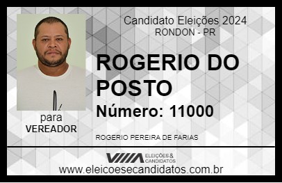 Candidato ROGERIO DO POSTO 2024 - RONDON - Eleições