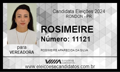 Candidato ROSIMEIRE 2024 - RONDON - Eleições