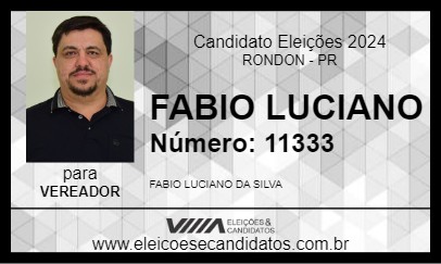 Candidato FABIO LUCIANO 2024 - RONDON - Eleições