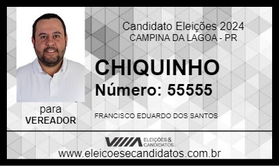 Candidato CHIQUINHO 2024 - CAMPINA DA LAGOA - Eleições