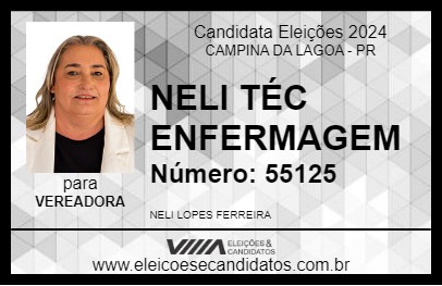 Candidato NELI TÉC ENFERMAGEM 2024 - CAMPINA DA LAGOA - Eleições