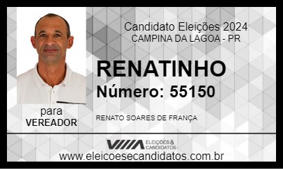 Candidato RENATINHO 2024 - CAMPINA DA LAGOA - Eleições