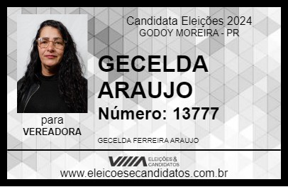 Candidato GECELDA ARAUJO 2024 - GODOY MOREIRA - Eleições