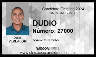 Candidato DUDIO  2024 - PONTA GROSSA - Eleições