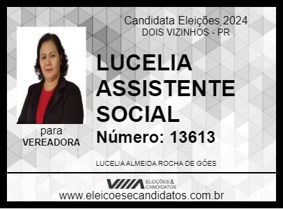 Candidato LUCELIA ASSISTENTE SOCIAL 2024 - DOIS VIZINHOS - Eleições