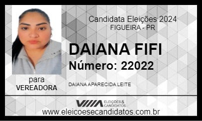 Candidato DAIANA FIFI 2024 - FIGUEIRA - Eleições