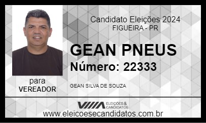 Candidato GEAN PNEUS 2024 - FIGUEIRA - Eleições