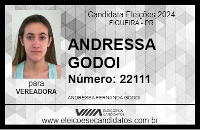 Candidato ANDRESSA GODOI 2024 - FIGUEIRA - Eleições