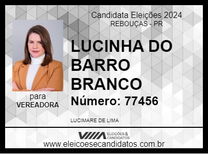 Candidato LUCINHA DO BARRO BRANCO 2024 - REBOUÇAS - Eleições