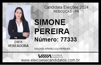 Candidato SIMONE PEREIRA 2024 - REBOUÇAS - Eleições