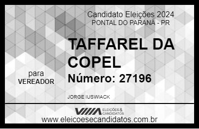 Candidato TAFFAREL 2024 - PONTAL DO PARANÁ - Eleições