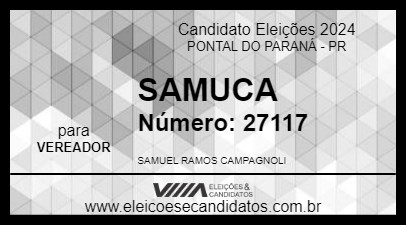 Candidato SAMUCA 2024 - PONTAL DO PARANÁ - Eleições