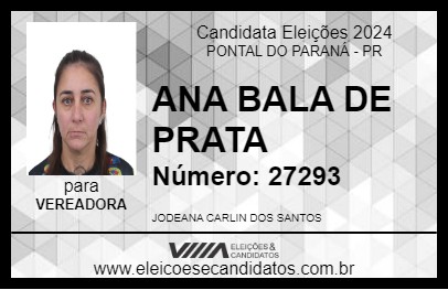 Candidato ANA BALA DE PRATA 2024 - PONTAL DO PARANÁ - Eleições