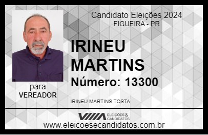 Candidato IRINEU MARTINS 2024 - FIGUEIRA - Eleições