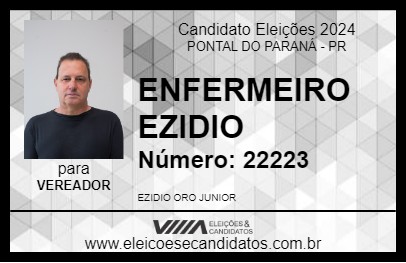 Candidato ENFERMEIRO EZIDIO 2024 - PONTAL DO PARANÁ - Eleições