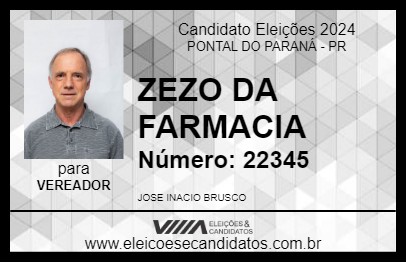 Candidato ZEZO DA FARMACIA 2024 - PONTAL DO PARANÁ - Eleições