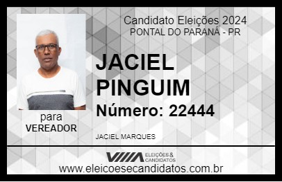 Candidato JACIEL PINGUIM 2024 - PONTAL DO PARANÁ - Eleições