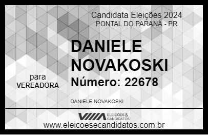 Candidato DANIELE NOVAKOSKI 2024 - PONTAL DO PARANÁ - Eleições