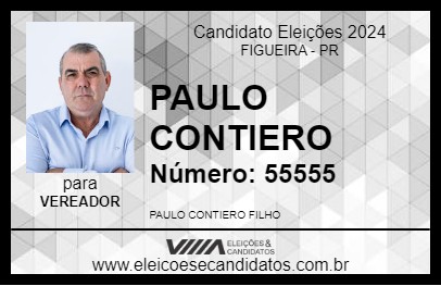 Candidato PAULO CONTIERO 2024 - FIGUEIRA - Eleições