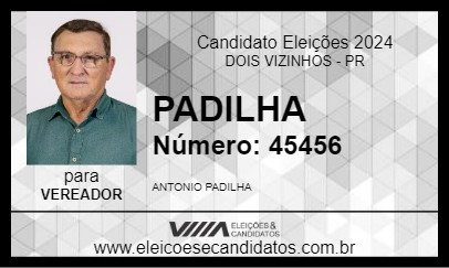 Candidato PADILHA TAXISTA 2024 - DOIS VIZINHOS - Eleições