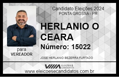 Candidato HERLANIO O CEARA 2024 - PONTA GROSSA - Eleições