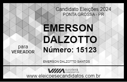 Candidato EMERSON DALZOTTO 2024 - PONTA GROSSA - Eleições