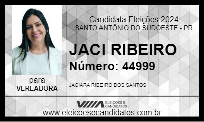 Candidato JACI RIBEIRO 2024 - SANTO ANTÔNIO DO SUDOESTE - Eleições