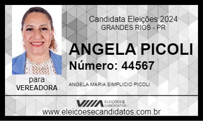 Candidato ANGELA PICOLI 2024 - GRANDES RIOS - Eleições