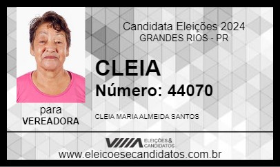 Candidato CLEIA 2024 - GRANDES RIOS - Eleições