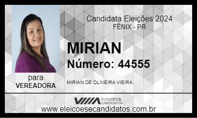 Candidato MIRIAN 2024 - FÊNIX - Eleições