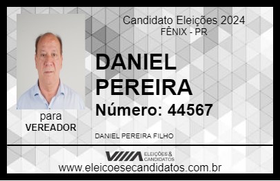 Candidato DANIEL PEREIRA 2024 - FÊNIX - Eleições