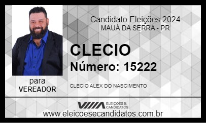 Candidato CLECIO 2024 - MAUÁ DA SERRA - Eleições