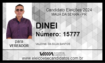 Candidato DINEI 2024 - MAUÁ DA SERRA - Eleições