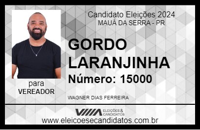 Candidato GORDO LARANJINHA 2024 - MAUÁ DA SERRA - Eleições