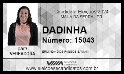 Candidato DADINHA 2024 - MAUÁ DA SERRA - Eleições