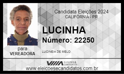 Candidato LUCINHA 2024 - CALIFÓRNIA - Eleições