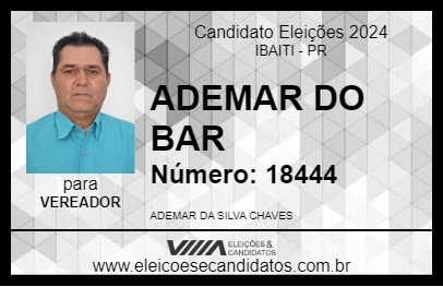 Candidato ADEMAR DO BAR 2024 - IBAITI - Eleições