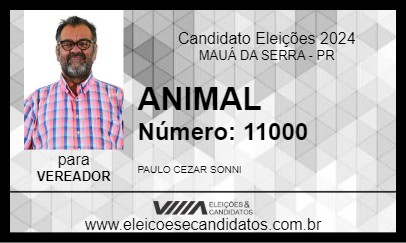 Candidato ANIMAL 2024 - MAUÁ DA SERRA - Eleições