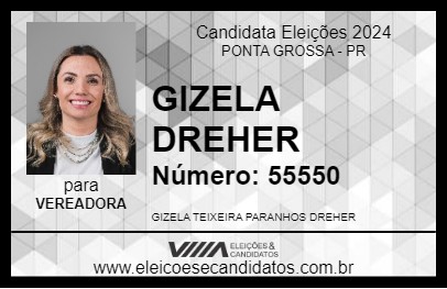 Candidato GIZELA DREHER 2024 - PONTA GROSSA - Eleições