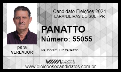 Candidato PANATTO 2024 - LARANJEIRAS DO SUL - Eleições