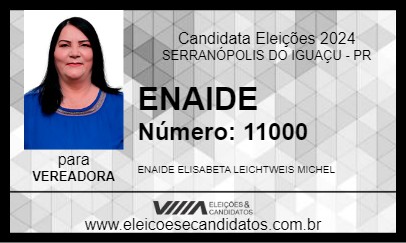 Candidato ENAIDE 2024 - SERRANÓPOLIS DO IGUAÇU - Eleições